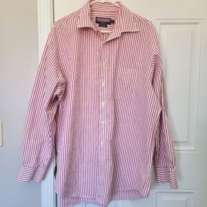 Vineyard Vines By Shep & Ian Murray Shirt Pink White Striped Button Down Size XL